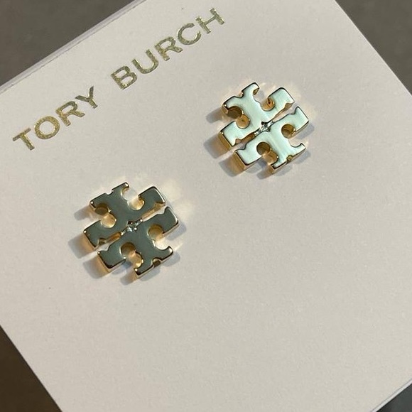 Tory Burch Jewelry - Tory Burch logo stud earrings new gold